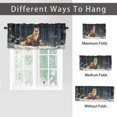 thumbnail image 6 of Fox Curtains Valances for Home Decor Winter Forest Snow Covered Pine Trees Privacy Window Valances for Living Room Kitchen 54 by 18 in, 1 Panel, 6 of 6