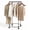 Gold, variant on NUBILY Clothes Rack, Rolling Round Garment Rack with 4 Universal Wheels and Shelf, Floor-Standing Clothes Hanging Rack for Bedroom Laundry Living Room, White