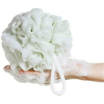 Cribun Loofah Charcoal Bath Sponge 50g Set by Shower Bouquet: 4 Pack, Extra Large Mesh Pouf Soft Scrubber for Men and Women - Exfoliate with Big Black & White Gentle Cleanse