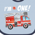 thumbnail image 4 of Inktastic I'm 1 Fire Truck 1st Birthday Boys or Girls Baby Bib, 4 of 4