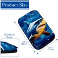 thumbnail image 4 of Shark Printed Furry Soft 12.5x8.2 Inch Car Armrest Mat Cover Accessories, 4 of 6