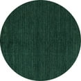 thumbnail image 1 of Ahgly Company Machine Washable Indoor Round Abstract Turquoise Blue Modern Area Rugs, 3' Round, 1 of 4