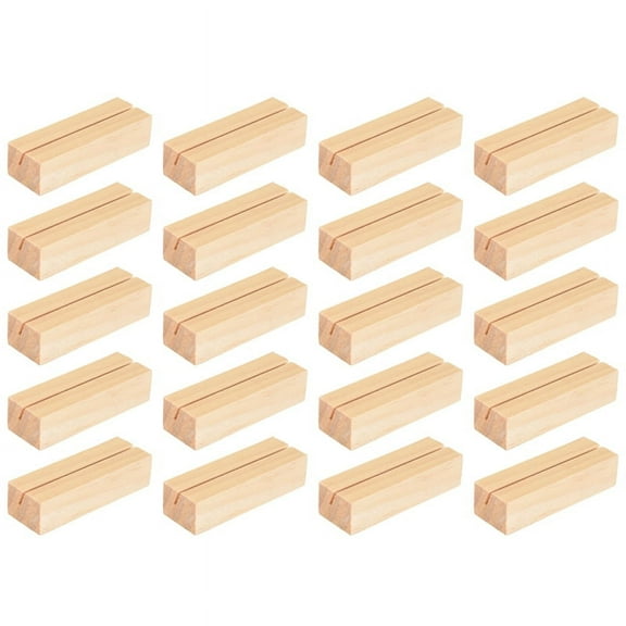 20 Pieces Wood Place Card Holders,for Wedding Dinner Decoration