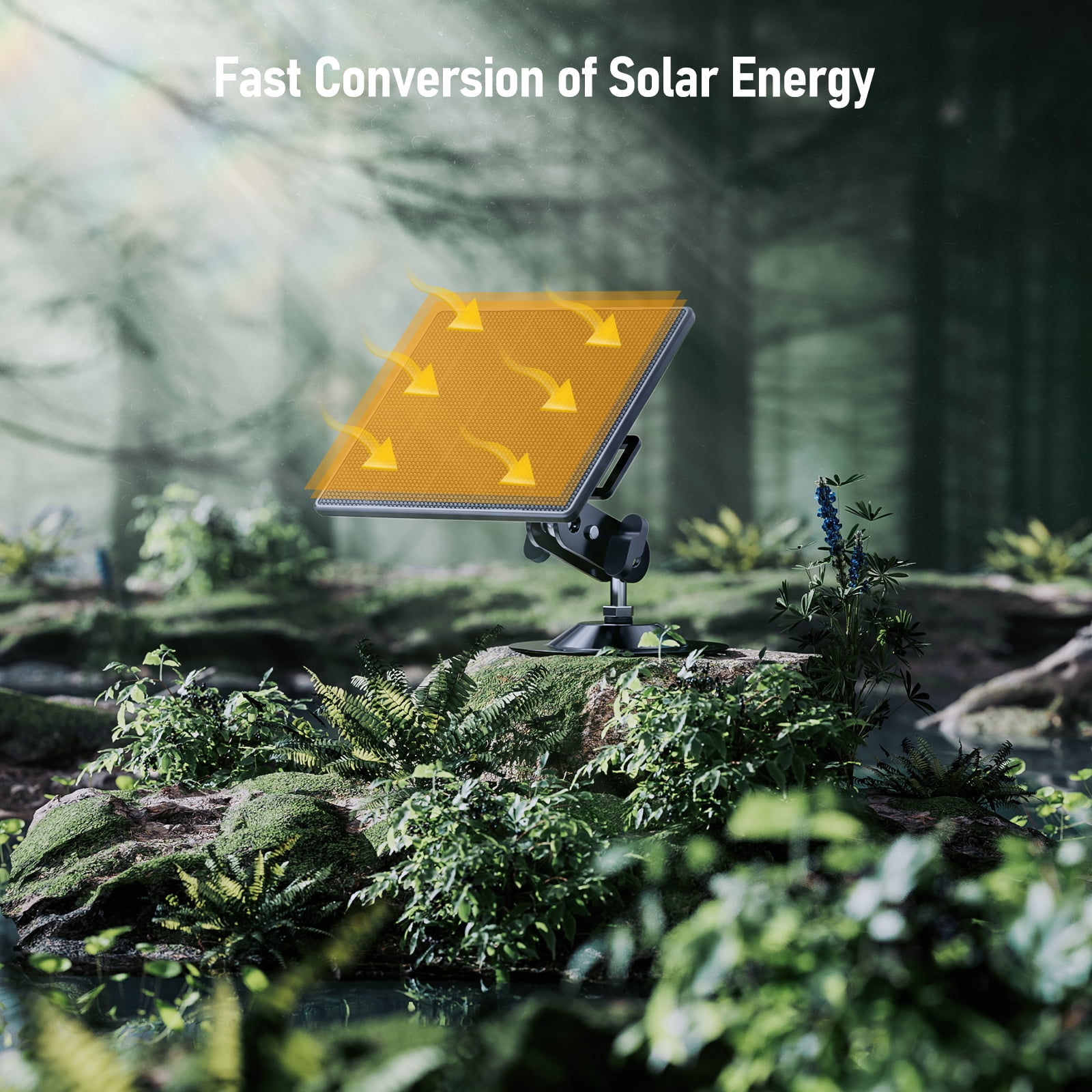 CAMPARK Trail Camera Solar Panel DC 6V/2200mAh Rechargeable Lithium Solar Power Battery Fast Portable Charger IP66 Waterproof for Hunting Game Cameras Compatible with DC Interface 6V 2A/ 6V 1.5A
