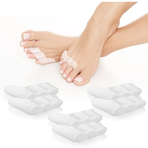 3 PairsToe Separator,Toe Cushion Protectors, Gel Toe Separators, Toe Straighteners for Curled Toes, Pain Relief, Overlapping Toe, CurledToe, Calluses, Blisters
