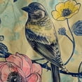 thumbnail image 6 of WYYP  Spring Round Tablecloth, Flourishing Nature Theme Hand Drawn Small Bird Butterfly and Blooming Flower Pattern, Circle Table Cloth Cover for Dining Room Kitchen Decoration,  38-42, 6 of 8