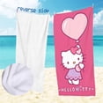 thumbnail image 3 of Toalla de playa de Hello Kitty, dibujos animados, lindo Sanrio, decoración de habitación, baño, mano, hogar, ducha, viaje, baño, niños, niñas, niños, 3 of 7