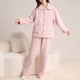 thumbnail image 2 of Winter Pajamas For Women Sevevn Womens Fleece Fuzzy Sleepwear Winter Button Down Plush Soft Warm Fluffy Pajama Sets with Pockets, 2 of 4