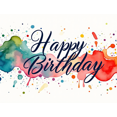 thumbnail image 4 of Colorful Floral Happy Birthday Banner Backdrop with Balloons and Roses for Party Supplies Photography Props Decors Background, 4 of 4