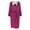 Hot Pink, variant on Jacenvly Fall & Winter Clothes Winter Jacket Coat Unisex Women Lengthened Plush Shawl Bathrobe Long Sleeve Robe Hooded Outerwear Coat