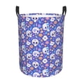 thumbnail image 2 of Cauagu flower Skull cartoon for Laundry Basket,Collapsible Organizer Basket for Storage Bin Toy Bins Gift Baskets Bedroom Clothes Children Nursery Hamper -Small, 2 of 7