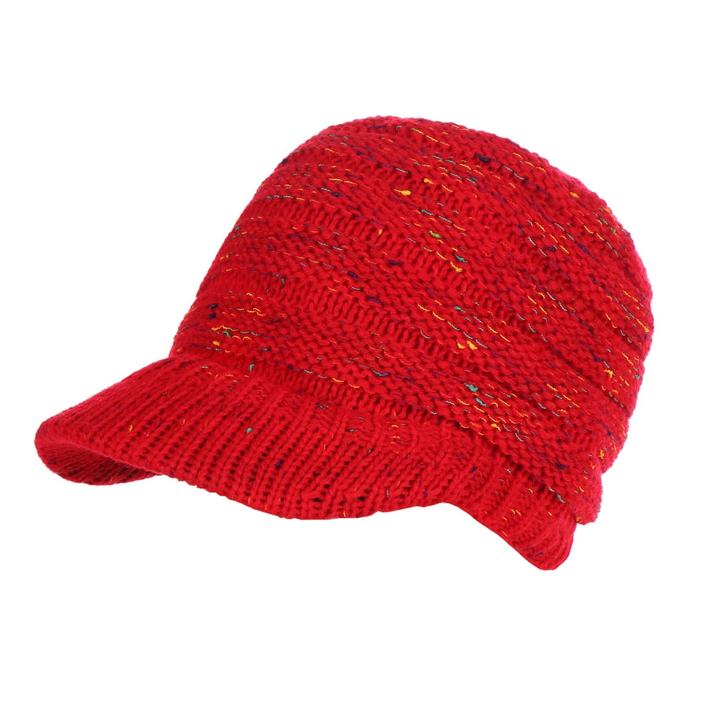 womens knit hat with visor