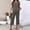 Dark Gray women's 2 piece shorts set a1, variant on Cagogo Women's 2 Piece Set Summer Outfits Loose Short Sleeve Crew Neck Tops Wide Leg Crop Pants Matching Lounge Sets Tracksuits Travel Airport Clothes, White XL