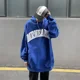 thumbnail image 2 of Sudaderas con capucha para hombre Sudaderas con capucha azules gráficas Ropa para hombre Hip Hop Sueltas Color pastel Sin marca Una pieza Diseñador Estética, 2 of 4
