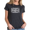 thumbnail image 1 of LA Pop Art Women's Premium Blend Word Art T-shirt - UNION JACK, 1 of 2