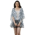 thumbnail image 1 of Moomaya Open Front Printed Shrug Printed Kimono Sleeve Beach Cover Up For Women, 1 of 5