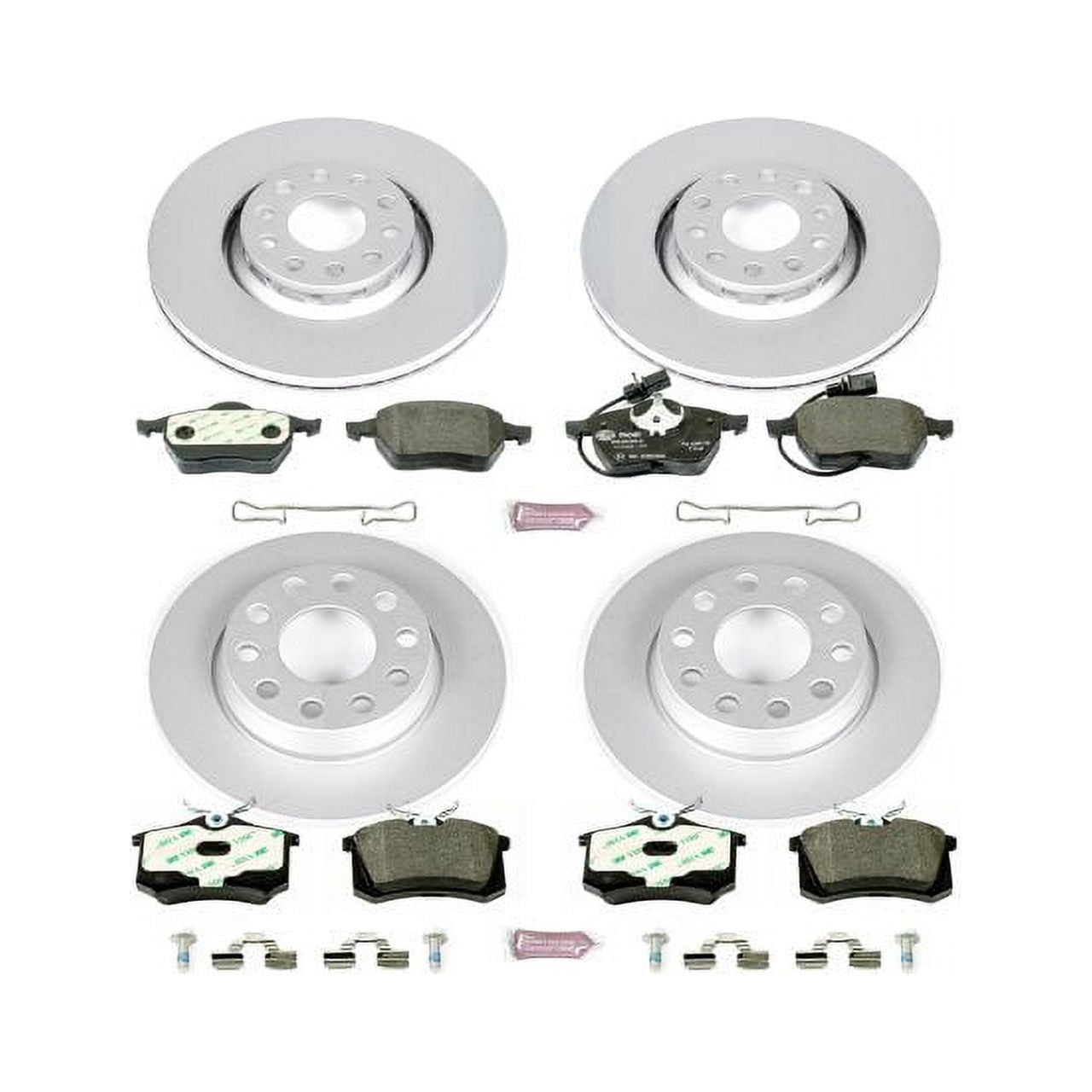 Power Stop ESK2777 Euro-Stop Brake Kit -Front & Rear Fits 2005 Audi A4