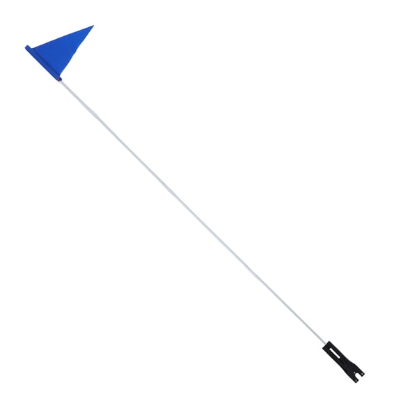 KALLORY 1 Set Waterproof High Visibility Bike Safety Flag with Fiberglass Pole Cycling Warning Flag for Kids Scooters and Trailers