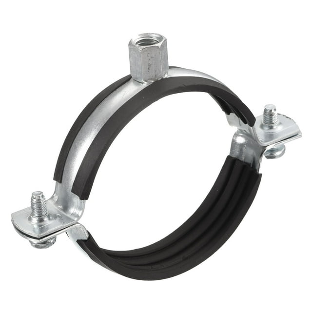 Unique Bargains 75mm Rigid Pipe Strap Clamps, Pipe Bracket Tube Clips 1 Pack