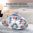 thumbnail image 4 of Yayeee Pillowcase Queen Size Set of 2 Satin Wrinkle Resistant Envelope Pillow Case, Navy Blossom Mosaic, 4 of 8