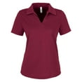thumbnail image 4 of CORE365 CE104W Women's Market Snag Protect Mesh Polo-Burgundy-M, 4 of 6