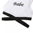 thumbnail image 6 of Uccdo 2Pcs Girls Sleeveless Crop Tops + Letter Print Pants Set Toddler Girl Summer Tracksuit, 18M-6T, 6 of 8