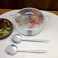 thumbnail image 3 of 25-inch Stainless Steel Hot Pot with Divider & Glass Lid,2-in-1 Double-handle Hot Pot with Spoon,Leaky Spoon,Chinese Shabu Pot for Kitchen Restaurants Homes, 3 of 18