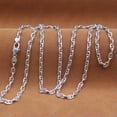 thumbnail image 2 of K-KED Real S925 Sterling Silver Chain Men Women 3.5mm Anchor Link Chain Necklace -70cm/27.6inch-20-21g, 2 of 6