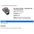 thumbnail image 2 of Rear Wheel Cylinder - Compatible with 1987 Chevrolet R10 - Raybestos, 2 of 2