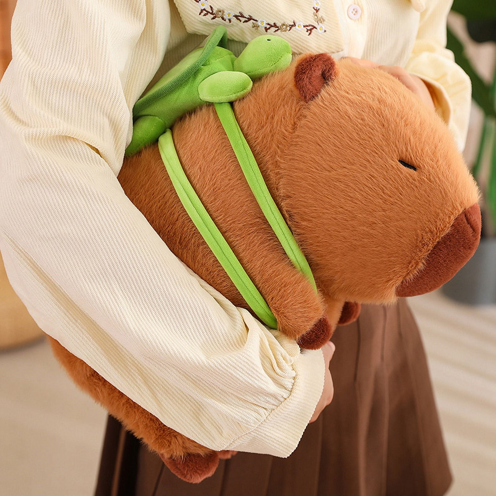 Fluffy Capybara Plush Doll Kawaii Capybara With Tortoise Stuffed Toy Stuffed Animals Kids Birthday Gift Home Decor