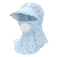 thumbnail image 4 of LEKODE Travel Hat Straw Cowboy Hats for Women Womens Sun Hat Straw Cowboy Hat Wide Brim Sun Hat Sun Hat Sombreros Para El Sol De Mujer Blue One Size, 4 of 4