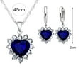 thumbnail image 2 of Jewelry Sets,Women'S Jewelry Sets, Christmas Clearance! Lssam 1 Set Exquisite Heart Shape Jewelry Sets For Women Gold Plated Necklace Dangle Drop Earring Faux Crystal Heart Necklace Earring Jewellery, 2 of 3