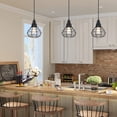 thumbnail image 3 of Industrial 1-Light Pendant Lighting Kitchen Island Hanging Vintage Farmhouse Pendant Light for Dining Room with Metal Cage, 3 of 8