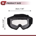 thumbnail image 4 of Gafas de motocicleta Unique Bargains, gafas de ciclismo, lente clara, marco negro, 4 of 6