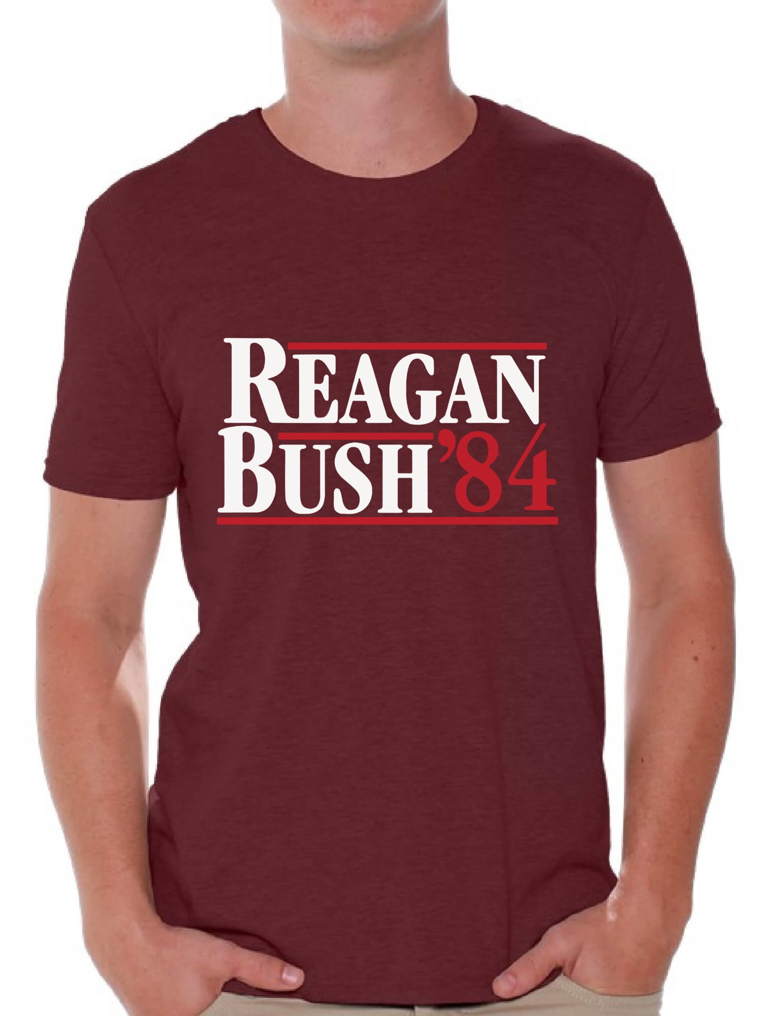 Awkward Styles Reagan Bush 84 Tshirt Retro Presidential Campaign Shirt