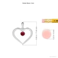 thumbnail image 3 of Angara Natural 0.15 Ct. Ruby Heart Pendant Necklace in 14K White Gold for Women with 18 Inch Cable Chain, 3 of 7