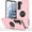 Pink, variant on 21 FE Case:for S21 FE Phone Case for S21 FE 5G Case with Kickstand, Shockproof TPU Bumper Design,Phone case for Samsung Galaxy S21 FE Case Green+Pink