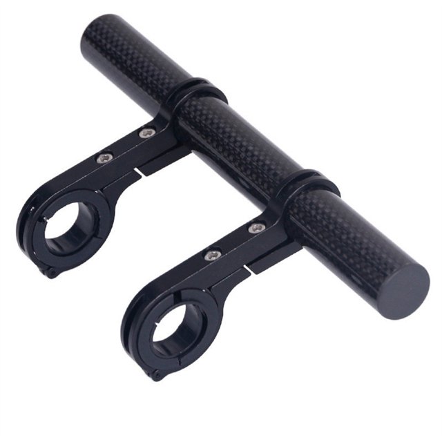 Greeniant Extensor de manillar de bicicleta con abrazaderas dobles soporte de extensión estante de montaje Universal al aire libre ciclismo de Ciclismo Negro Fibra de carbon Greeniant OD020549-02B