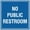 Blue, variant on Signs ByLITA Square No Public Restroom Sign - Easy Installation | Durable Material (Brushed Silver) - Small