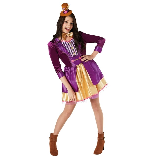 Willy Wonka - Disfraz para Mujer (Morado, Dorado)