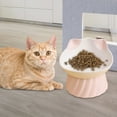 thumbnail image 5 of Porcelain Cat Food Bowls, Feeding Skid Water Bowls High Foot Snack Bowl Tilted Raised Cat Dish for Indoor Cats, Small Dogs Kitty Travel Pink, 5 of 9
