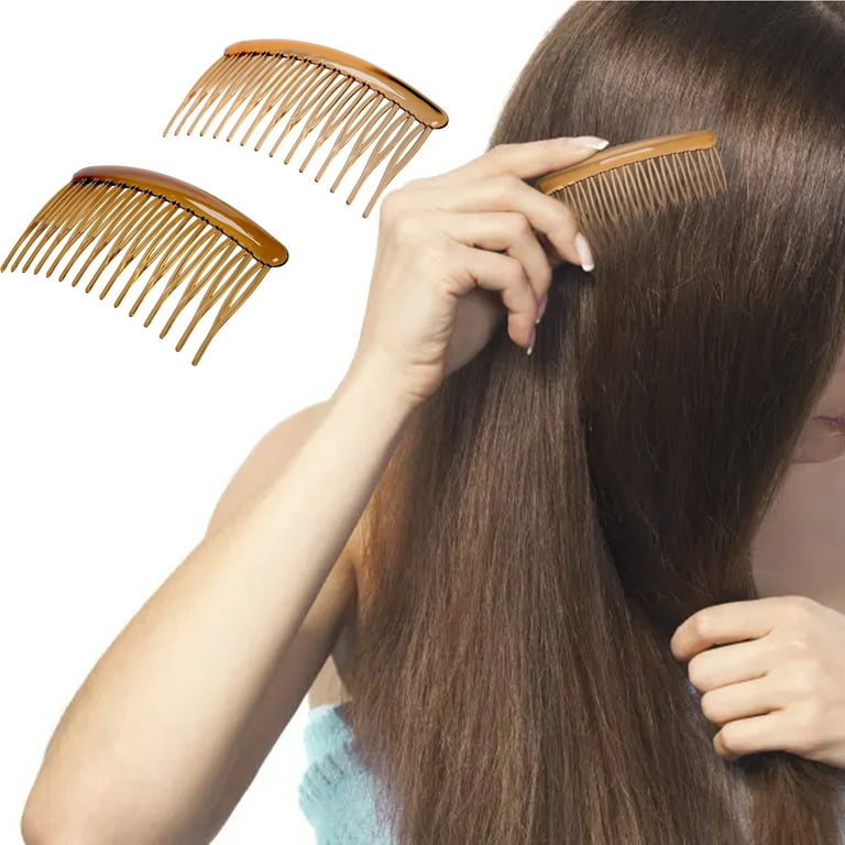 4 Pack Paris French Hair Side Comb, Small Tortoise Shell  display picture 1
