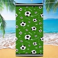 thumbnail image 1 of weibbin Beach Towel Soccer Print Microfiber Quick Dry Absorbent Bath Towel for Pool Beach 55x27 in, 1 of 6