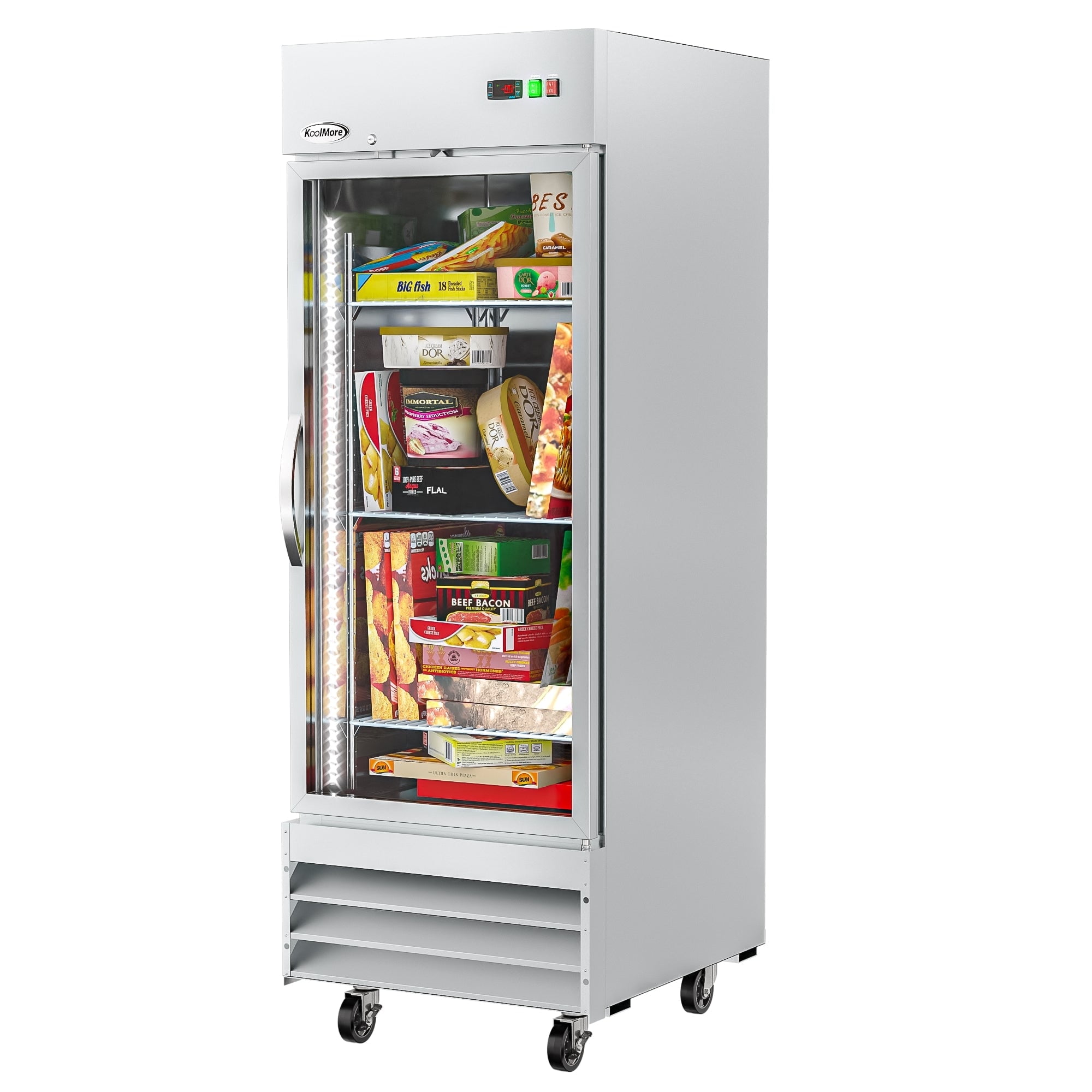 KoolMore 29 in. One Glass Door Reach-In Freezer 23 Cu. ft.