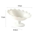 thumbnail image 2 of Flower Shape Fruit Snacks Dessert Plates Non-slip Stable Table Storage Container for Fruits Snacks Nuts Dry Fruits - Pure White, 2 of 2