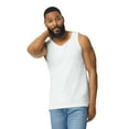 thumbnail image 4 of Gildan Ultra Cotton Tank Top, White Sleeveless Workout Shirt for Men Single Pack Gym Undershirt, 2XL, 4 of 5