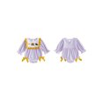 thumbnail image 2 of Cjfdfy Newborn Baby Girl Game Day Fall Outfit Animal Football Season Stripe Long Sleeve Ruffled Bow Collar Romper Infant Cute My First Football Season Fall Winter Clothes 0-18M, 2 of 9