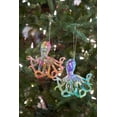 thumbnail image 6 of Blue & Pink Octopus Decorative Small Christmas Tree Ornaments Set of 2, 6 of 9