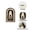 A, variant on Fiaya Women Halloween Ghost Wooden Double-Layer Decorative Sign Arch Door Frame for Tabletop Wall Hanging Vintage Rustic Ornament Style B