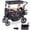 Black, variant on SACVON 2-Seater Stroller Wagon with Side Entry, Canopy & Snack Tray, Includes Removable Storage Bag That Converts to a Backpack-Black